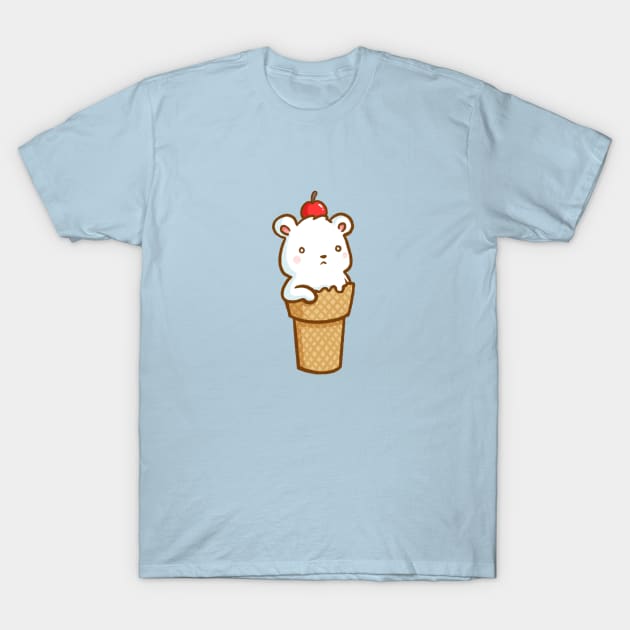 Polar Bear Ice Cream T-Shirt by mschibious